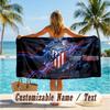 Custom Text Beach Towel, Soft Absorbent Swimming Multi-use TowelAtletico Madrid FC