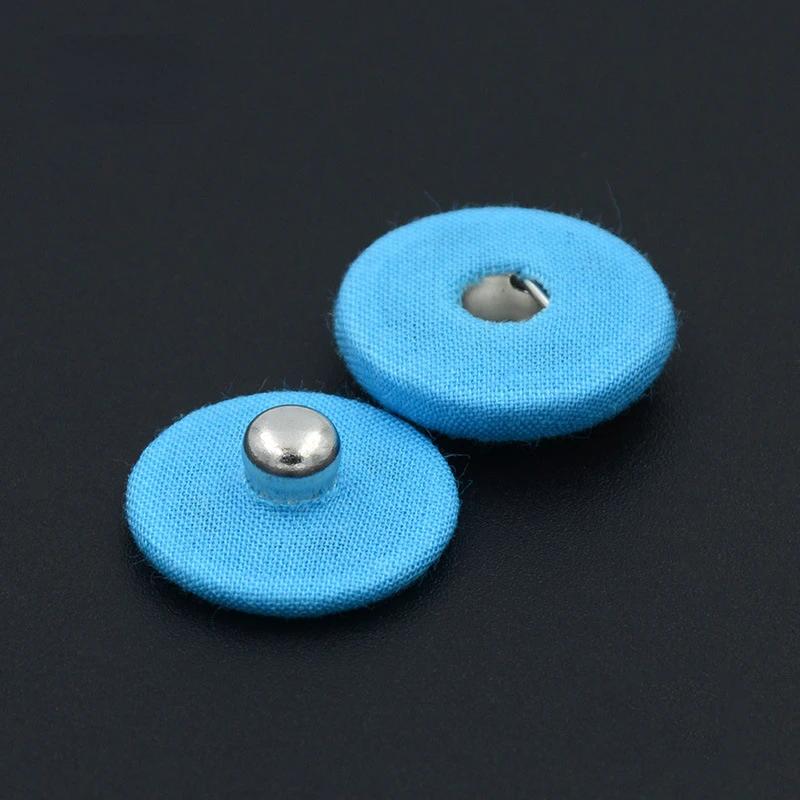 Kovové patentky Knoflíky na stisk Šití Oblečení Příslušenství Zapuštěná přezka Obalená látkou 20 ks 15/18/21/23/25 mm