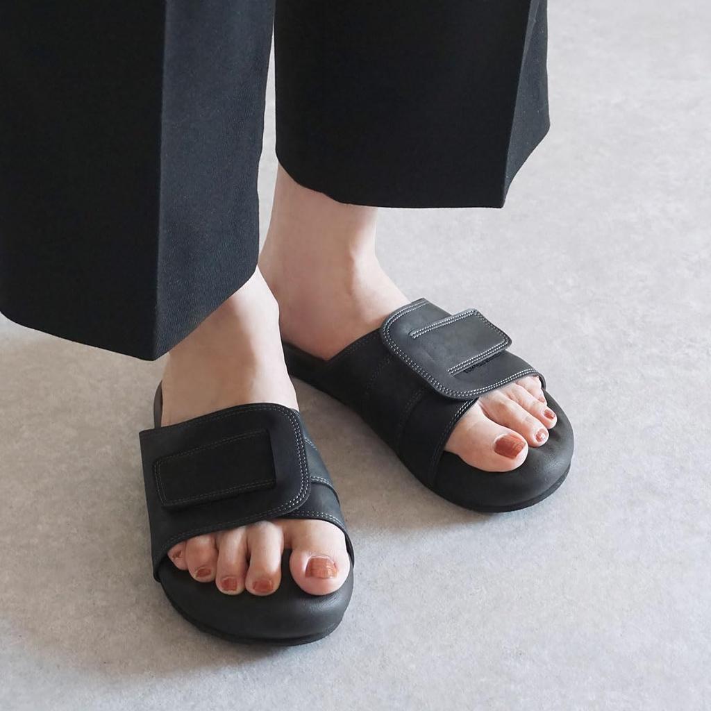 Sofa Gentle Shoe Health Diet Stylish Indoor Toe Toe Lifting Day Made In DRFT5 Japanese Shoe Size [Belle & - Workshop] Slippers, Indoor, Women's &