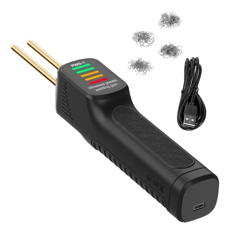 Cordless Plastic Welder Plastic Welding Rechargeable Plastic Welder Guns with 2000Pcs Welding Pin Accessories