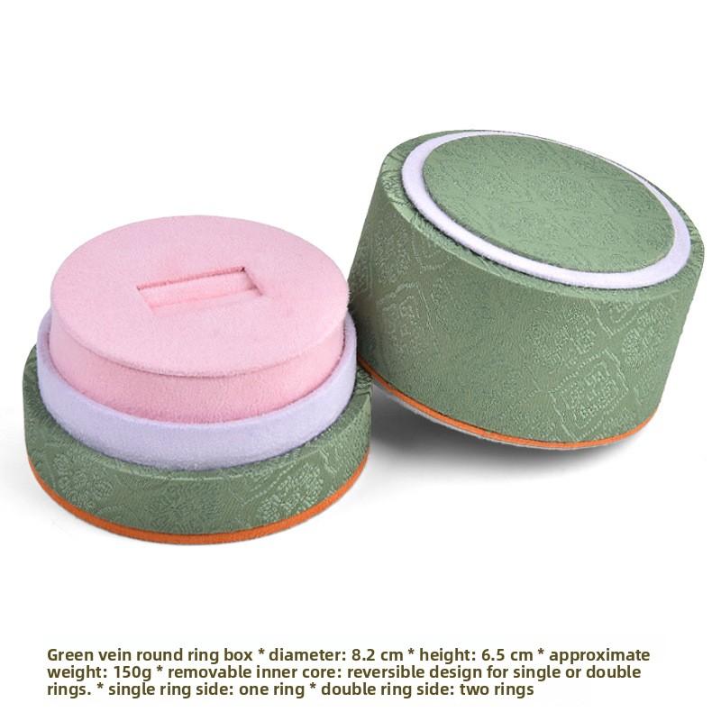 

New chinese style dual-purpose jewelry box, vintage wedding ring gift box, exquisite velvet jewelry storage