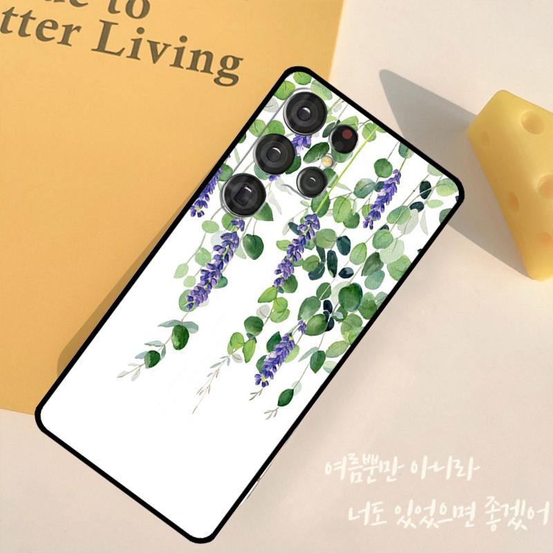 Eucalyptus Lavender Phone Case For Samsung Galaxy S25 S24 Ultra S9 S10 S20 S22 S21 Plus S23 FE Back Cover Shell