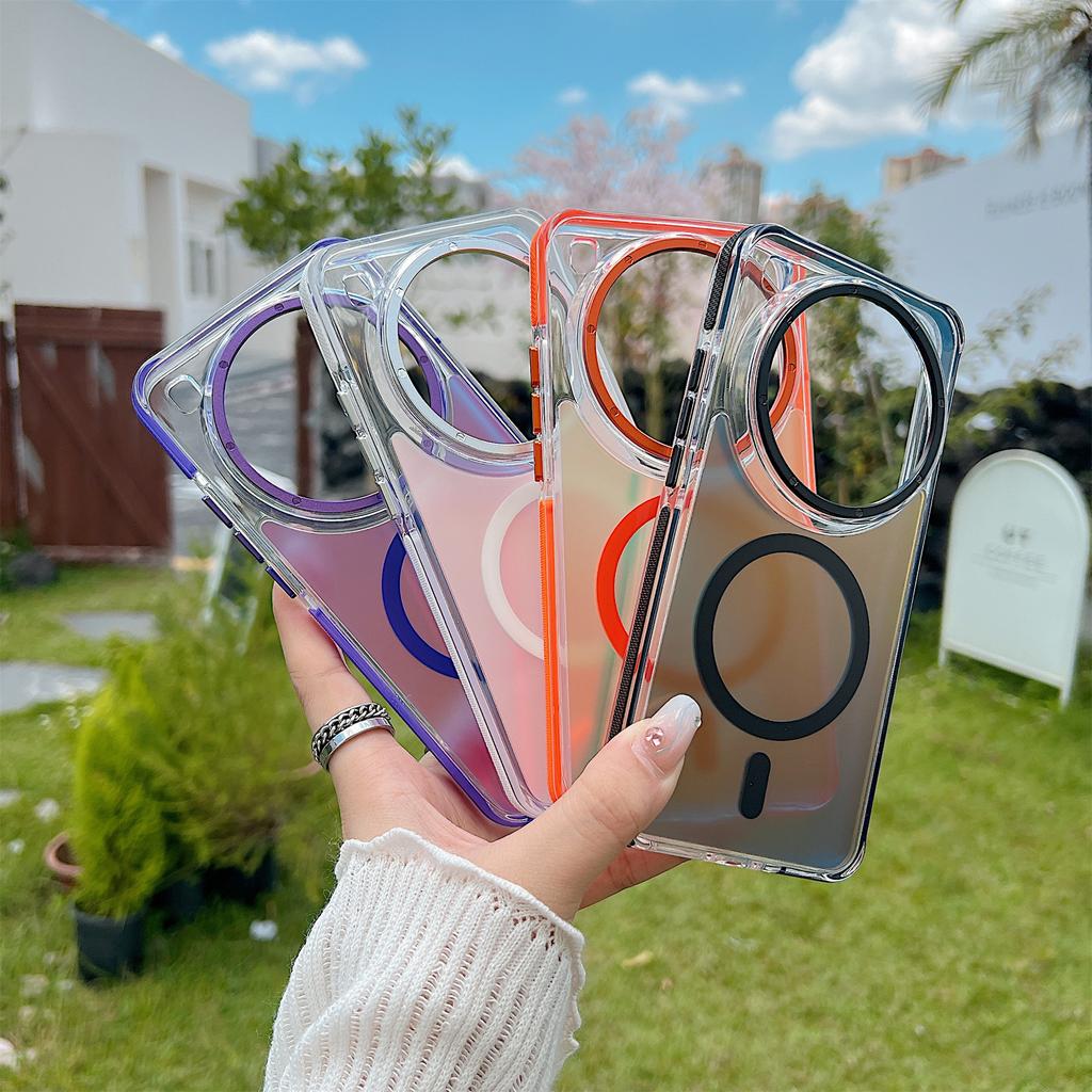 For Xiaomi 15 Ultra Case Compatible with MagSafe Color Changing TPU Acrylic Phone Back Cover