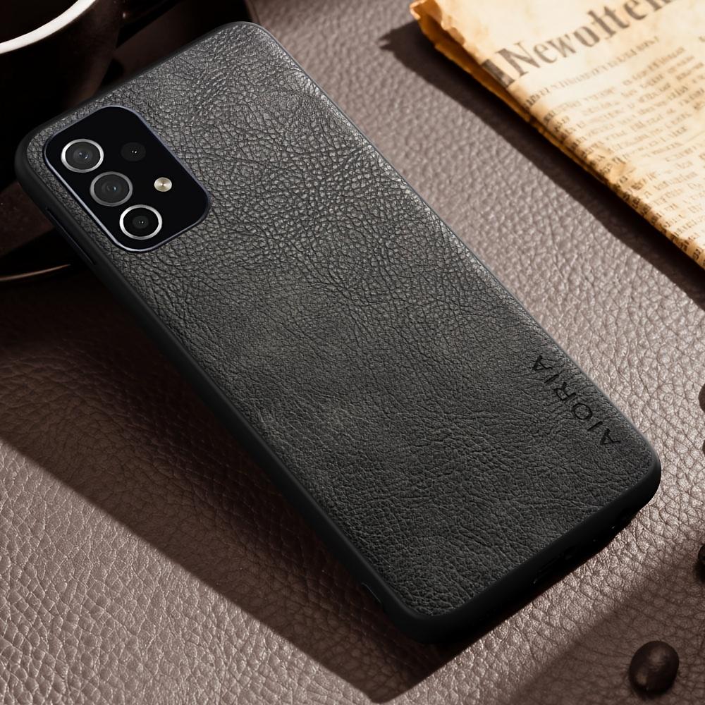 Luxury Case for Samsung Galaxy A13 A23 A33 A53 A73 5G 4G Retro Fashion Natural Texture Solid Color Anti-fingerprints Synthetic Leather Precise