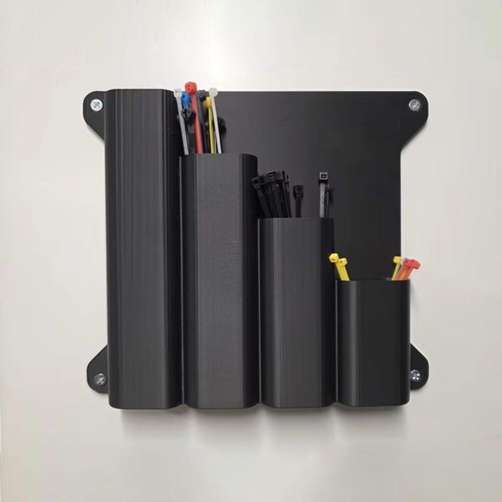 Wall Mounted Zip Tie Storage Box Plastic Multi-Functional Storage Holder