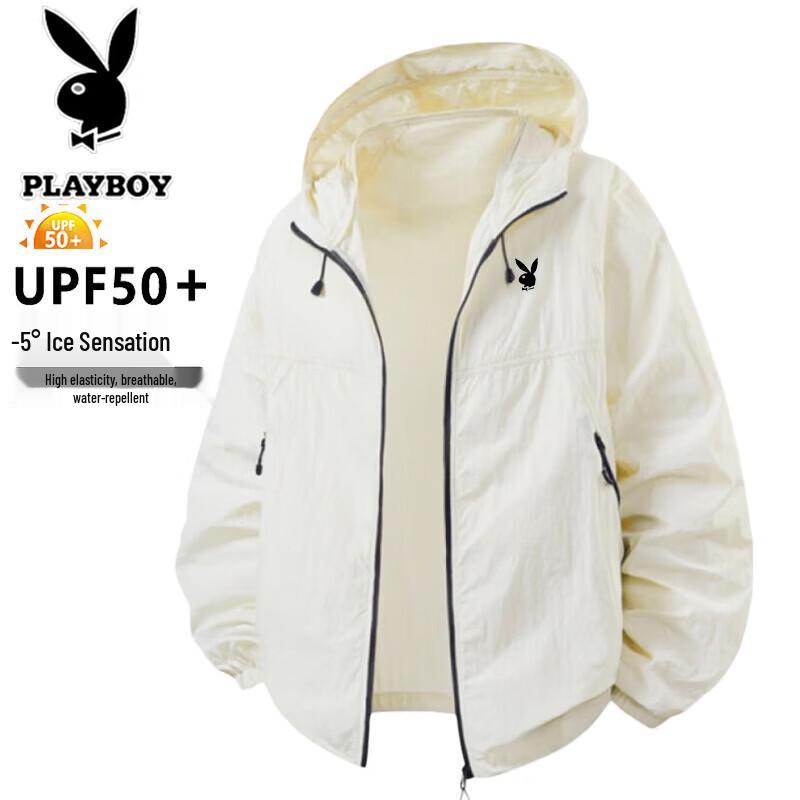 PLAYBOY Men s Summer Lightweight Hooded Sun Protection Jacket L