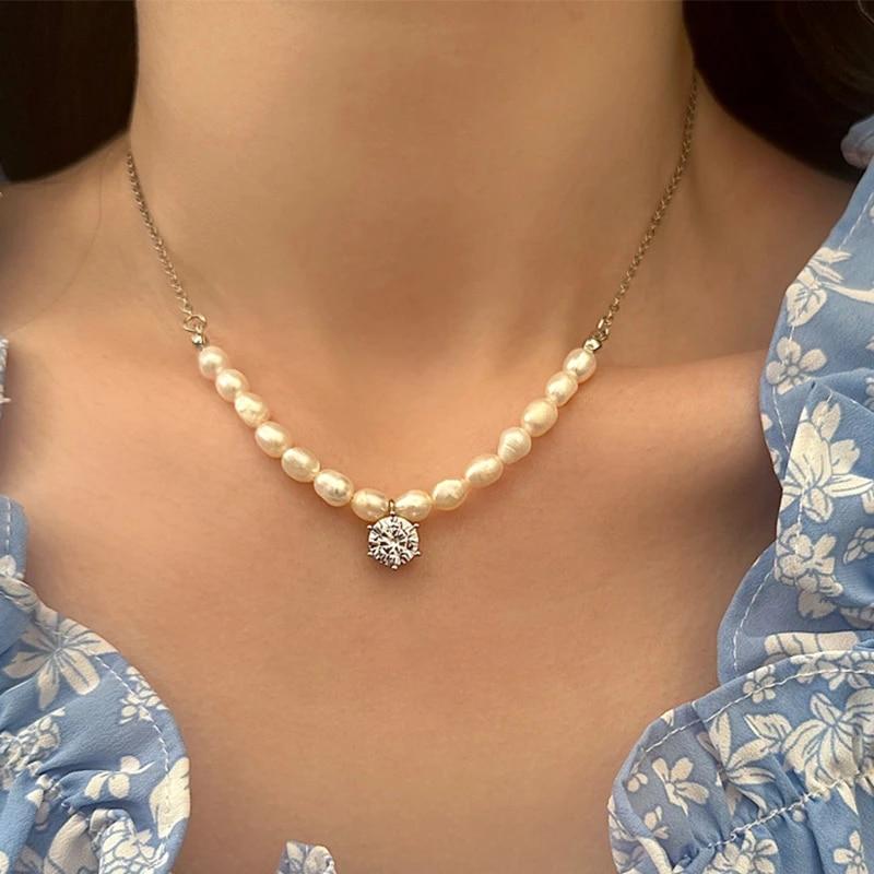 Trend Hochzeit Partei Schmuck Bunte Herz Halsband Halskette Für Frauen Elegante Weiße Imitation Perle Strand Urlaub Halsketten N198