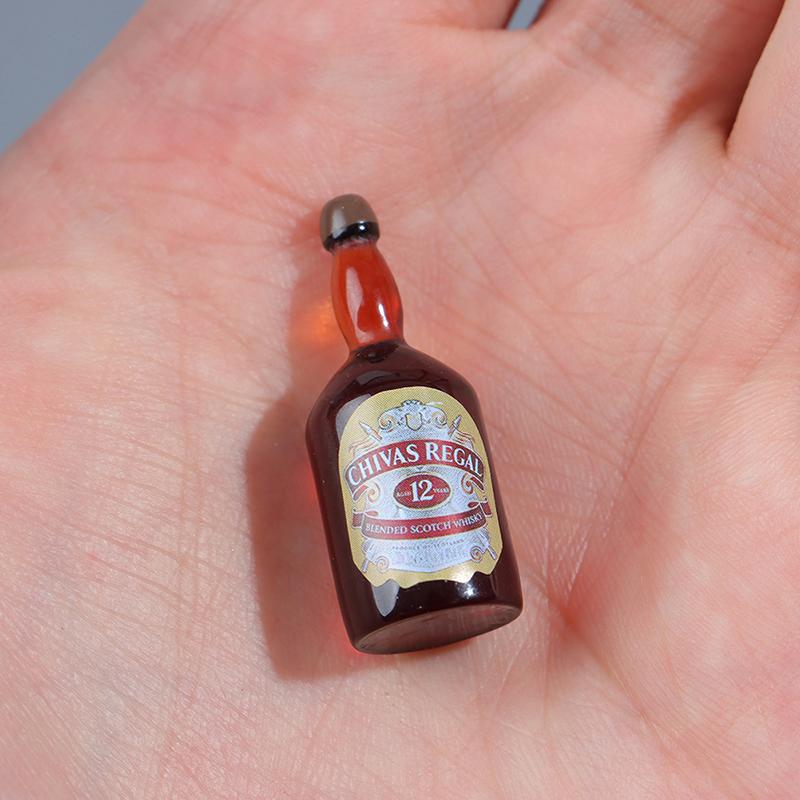 10Pcs Mini Wine Bottles Model Dollhouse Miniature 1:12 For Doll House Decoration