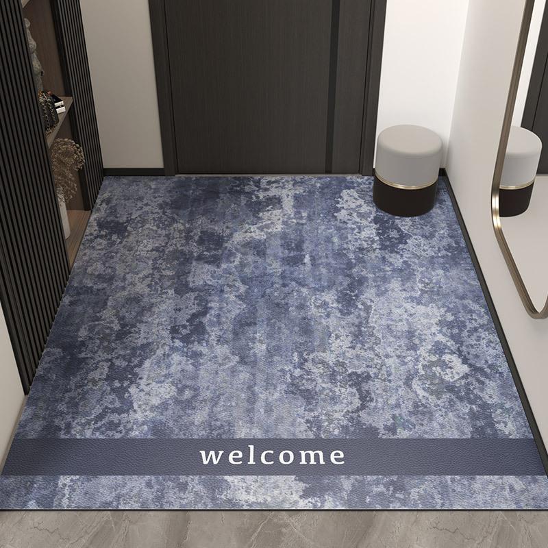 Modern Entry Door Floor Mat Entry Door Leather Foot Mat Pvc Wipes Washless Household Entryway Carpet Can Be Cut