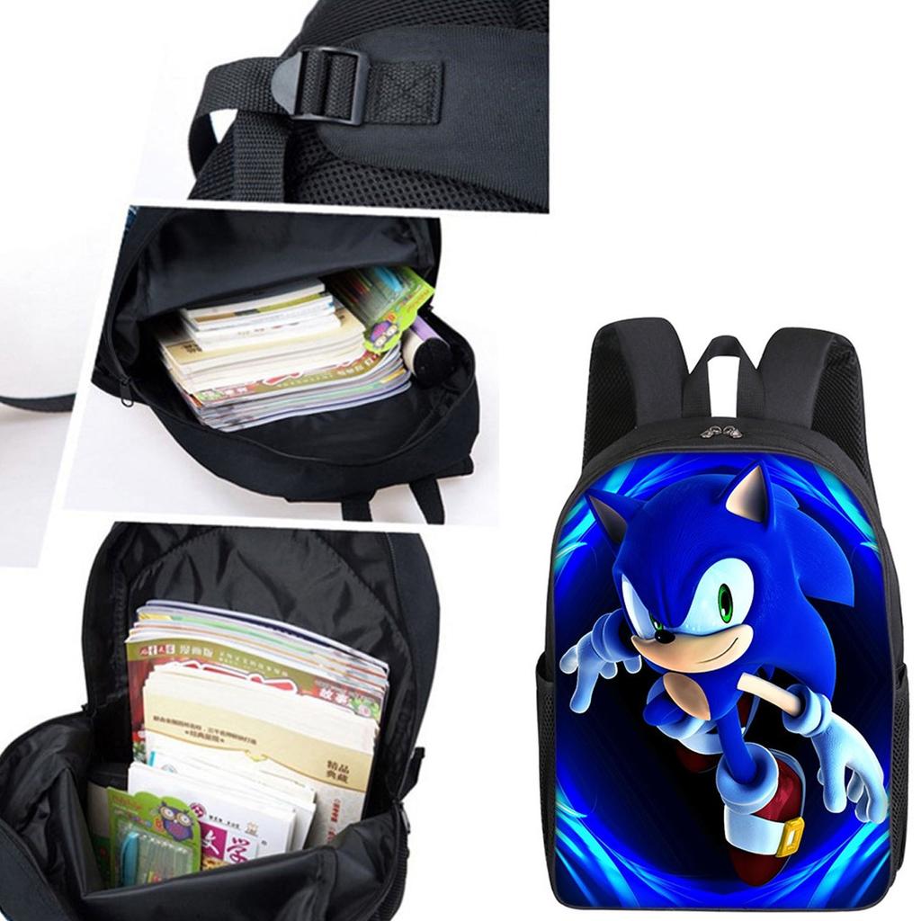 Ghiozdan Sonic Waterproof Backpack 29x44x13cm Blue Large Capacity School Bag Laptop Backpack