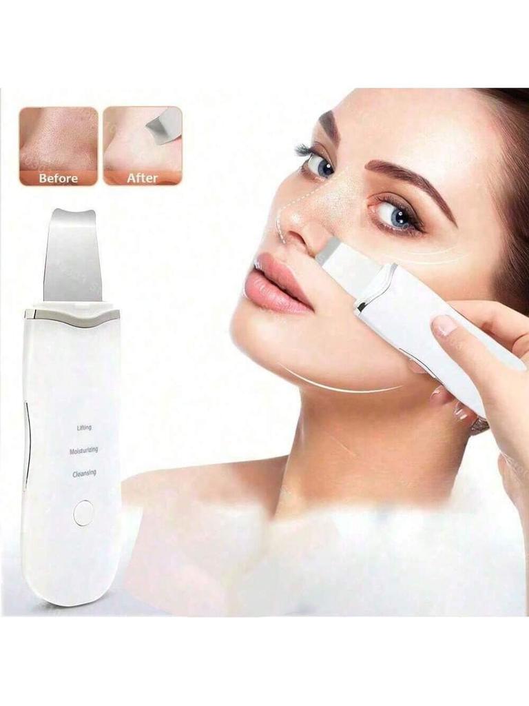Ultrasonic Skin Scrubber Deep Clean Facial Massager Vibrate Peeling Black Head Remover Shovel Tool