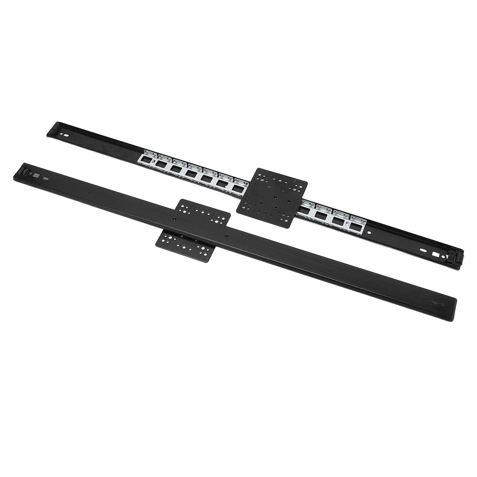 

1 Pair of Drawer Slides Side Mount 26in Heavy Duty 2 Section Ball Bearing Runners Tracks Black