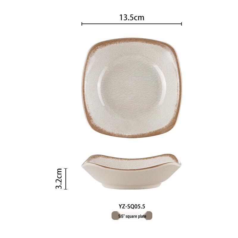 Commercial Melamine Anti-Drop Square Plate