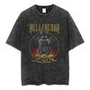 Animal Printed T Shirt Men Retro Washed 100% Cotton Tops Tees Harajuku Tshirt Streetwear Male Acid T-shirts Unisex