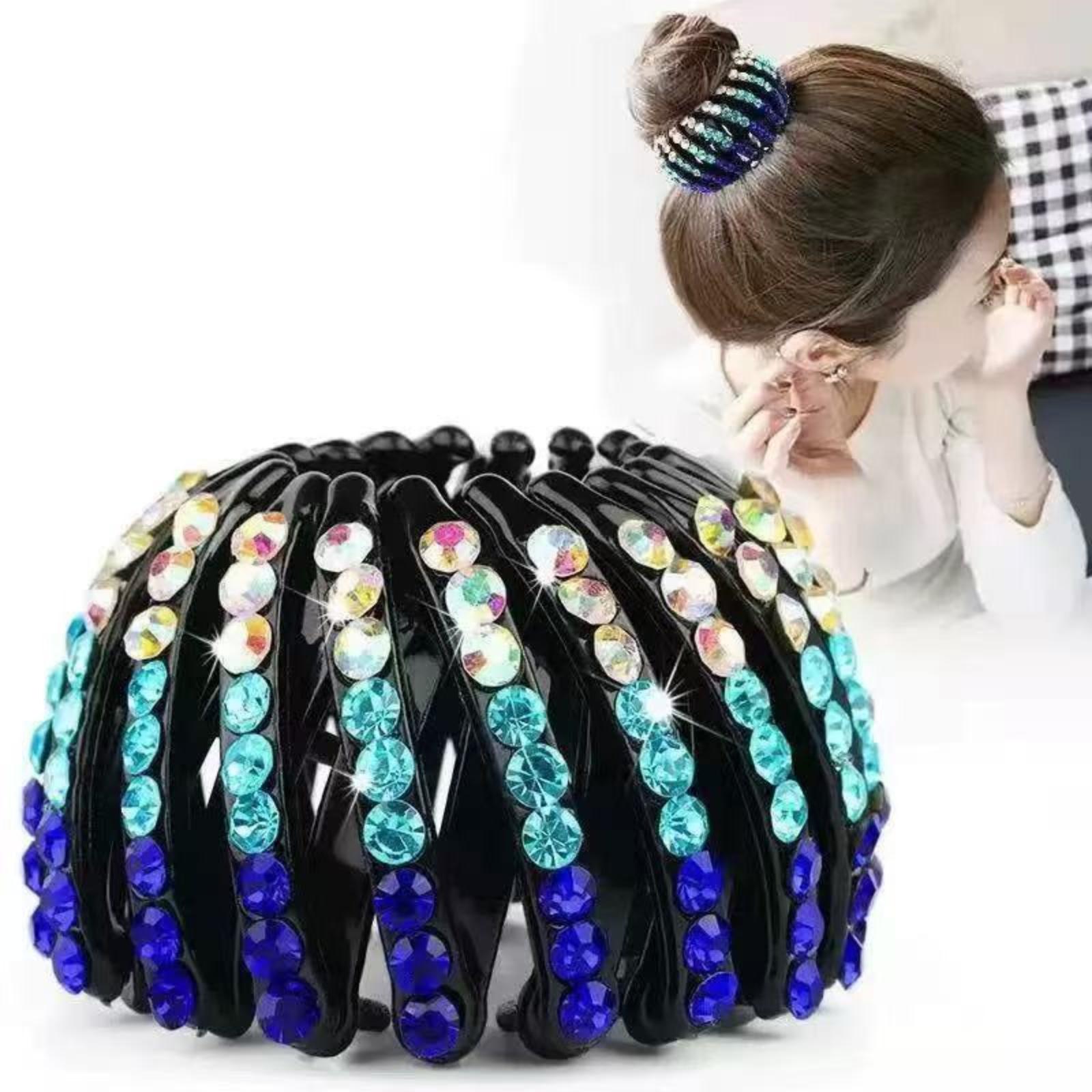 

Versatile Shimmering Velvet Bird s Hairband Effortless Updo Accessory High Ponytail & Bun Hair Fixer Hair Accessory One Size синий
