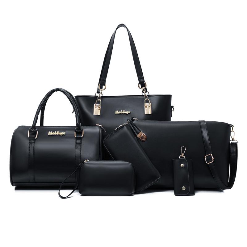 New women's bag fashion six-piece set mother and child bag solid color large capacity shoulder portable messenger bag fashion