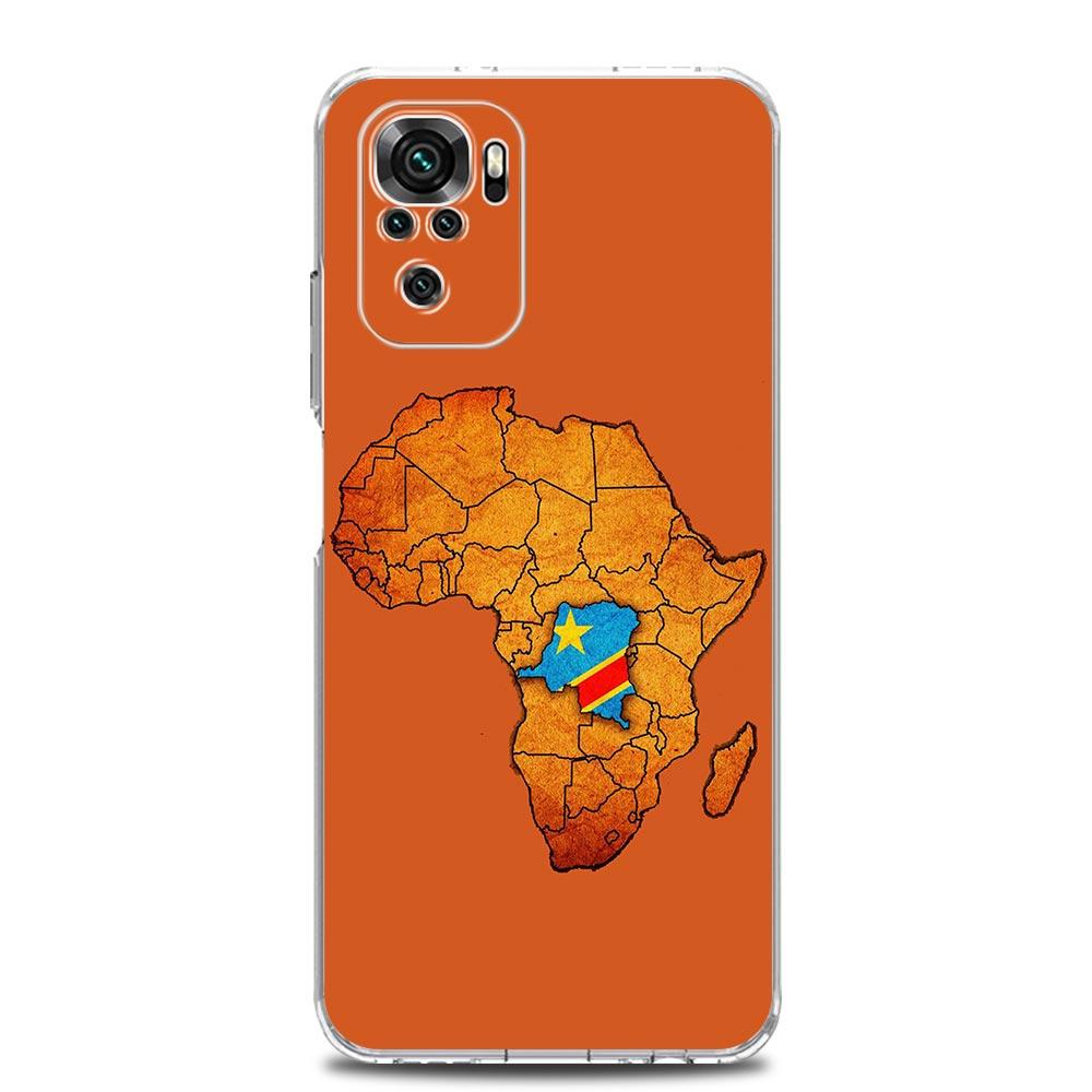 Handyhülle für Xiaomi Redmi Note 13 12 5G 9S 9 8 10 11 Pro Plus 4G 9T 13C 12C10C 9C 9A 7 Klare Hülle Kongo-Flagge