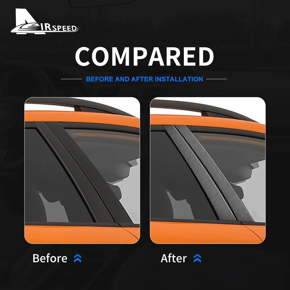 Carbon Fiber Style B Pillar Window Trim Sticker for Subaru Forester XV Outback