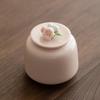 Moisture Proof Ceramic Tea Jar Pink Tea Sealed Jar Creative Tea Tin Can  Kitchen