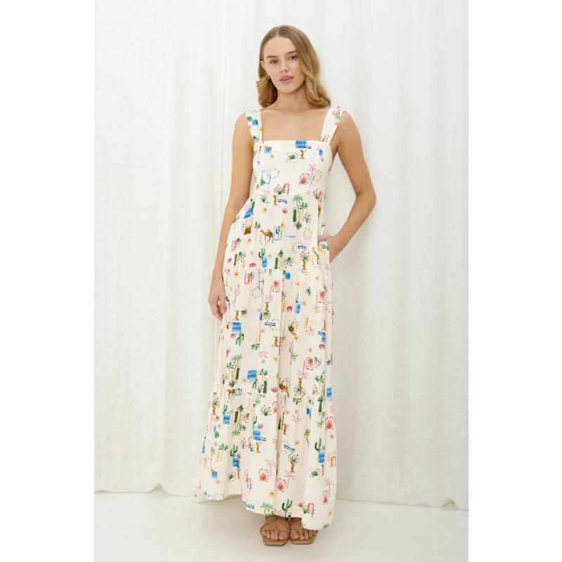 

Женское летнее новое платье с принтом без рукавов, кружевная спинка, большая юбка L