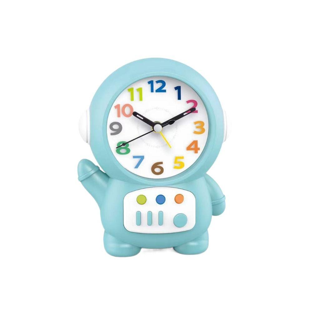 Astronaut Shaped Astronaut Desk Lamp Plastic Bedside Clocks Glowing Alarm Clock  Kids