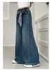 Girls' Korean Style Wide-Leg Trousers: Trendy Spring & Autumn Jeans for Junior High Students