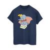 Disney Womens/Ladies Dumbo Sitting On Books Cotton Boyfriend T-Shirt