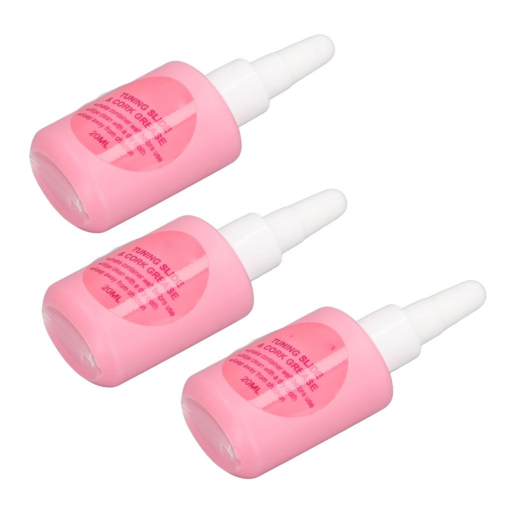 3Pcs Brass Instrument Lubricant Slide Grease Odorless Rustproof Trumpet Valve Oil 20ml