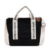 New handbag New lightweight alphabet canvas bag Versatile casual handbag Crossbody bag Student small bag