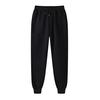 Men Sweatpants Mid-rise Elastic Waist Adjustable Drawstring Sport Pants with Pockets Solid Color Casual