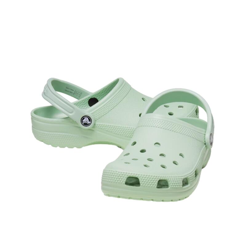 Crocs Classic Clog Leatherette Lightweight and Comfortable Commuter Versatile Hole Shoes Unisex Cream Green