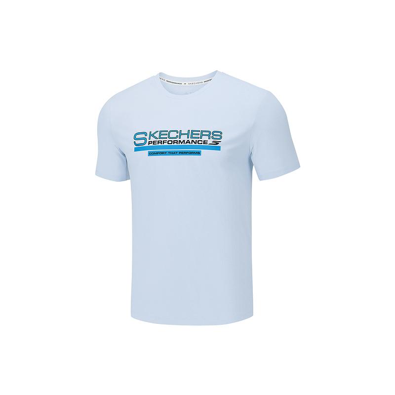 Мужская дышащая футболка Skechers однотонная с коротким рукавом tops P226M327-026P S