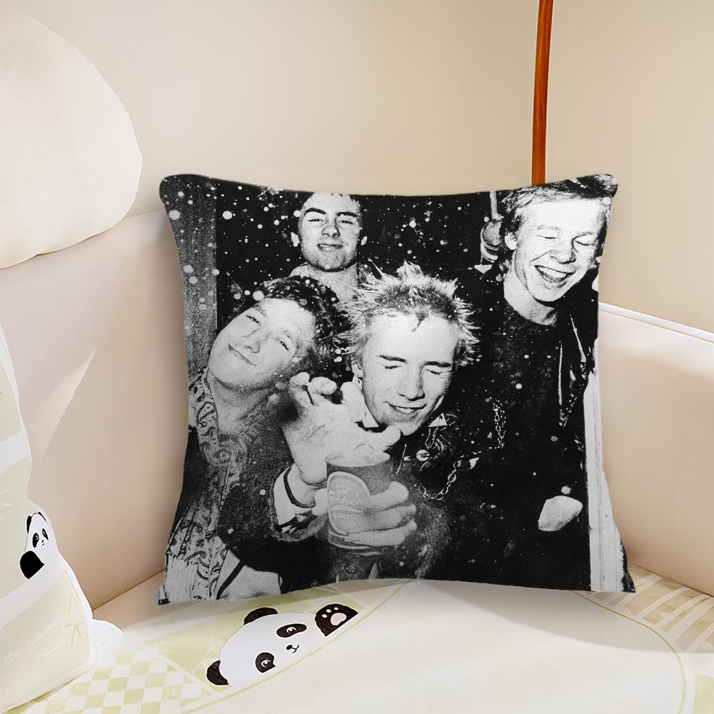 Rock Band S-Sex P-Pistols Pillow Case Living Room Sofa Cushion Cover Suitable For Home Bedroom Room Decoration