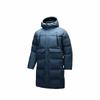 Anta Outdoor Series Solid Color Zipper Hooded Comfortable Breathable Mid-Length Down Jacket Men Outerwear Midnight-Gray 952447920-2