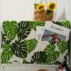 Green Leaf Washing Machine Cover Nordic Oven Dust Cover Furniture Decor Microwave Dust Cover  Home
