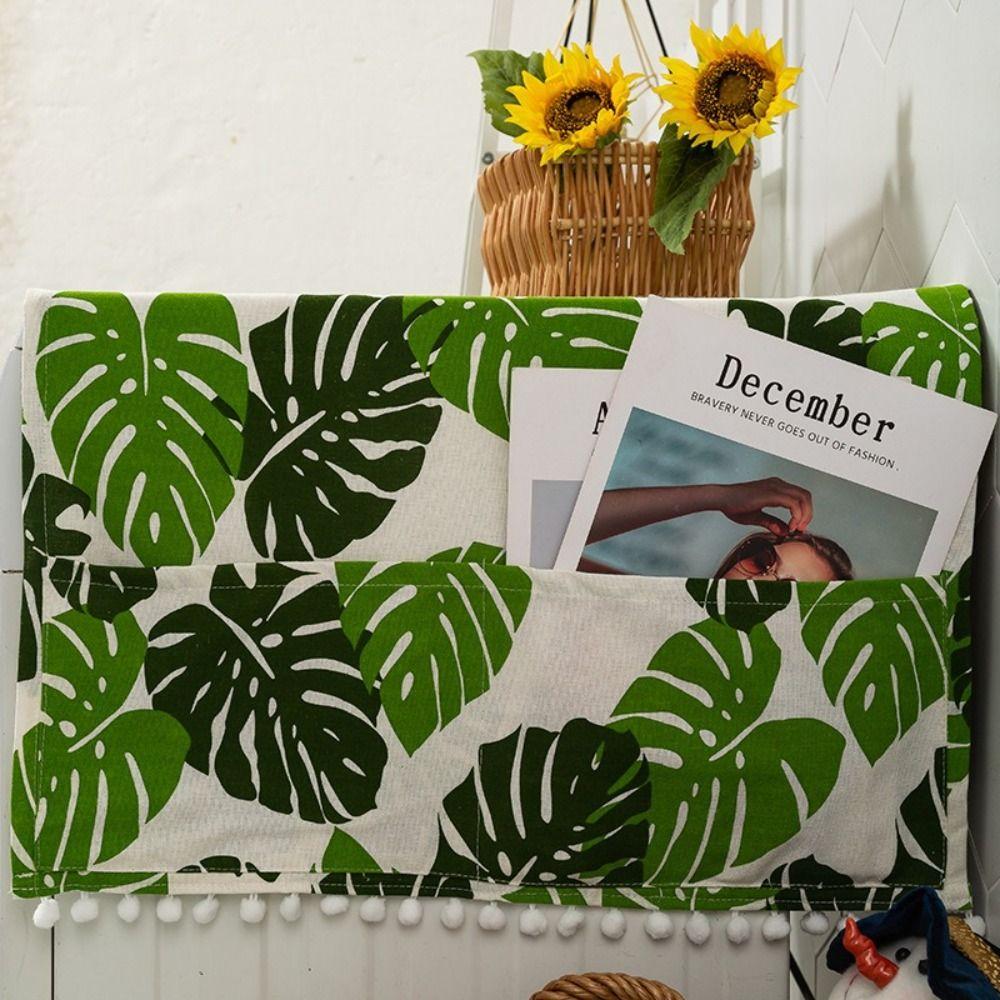 Green Leaf Washing Machine Cover Nordic Oven Dust Cover Furniture Decor Microwave Dust Cover Home