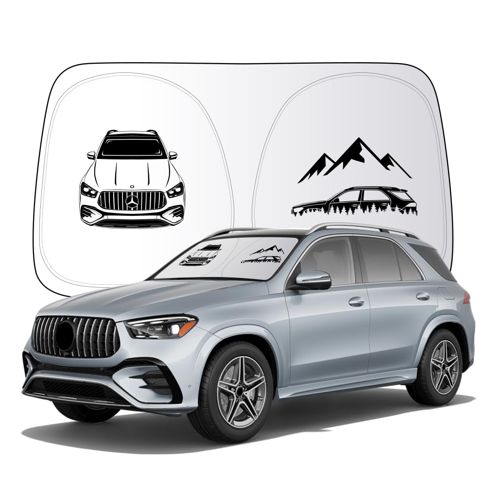 Car Sunshade Curtain for Windshield Sun Easy Storage Bag Included Mercedes-Benz GLE-Class Sunshade, Mercedes-Benz GLE-Class W167, Sunshade, Parasol,
