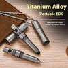 PioneerEDC Titanium Whistle + Pen Titanium Alloy Whistle Silicone Head for Mobile Phones Tablets Coach Camping Hiking EDC Pen