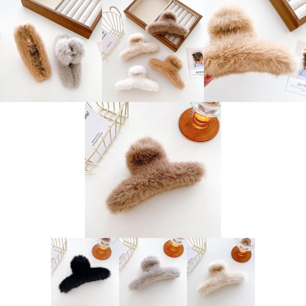 Luxurious Plush Hair Claw Clip For Effortless Chic Hairstyles In Multiple Colors