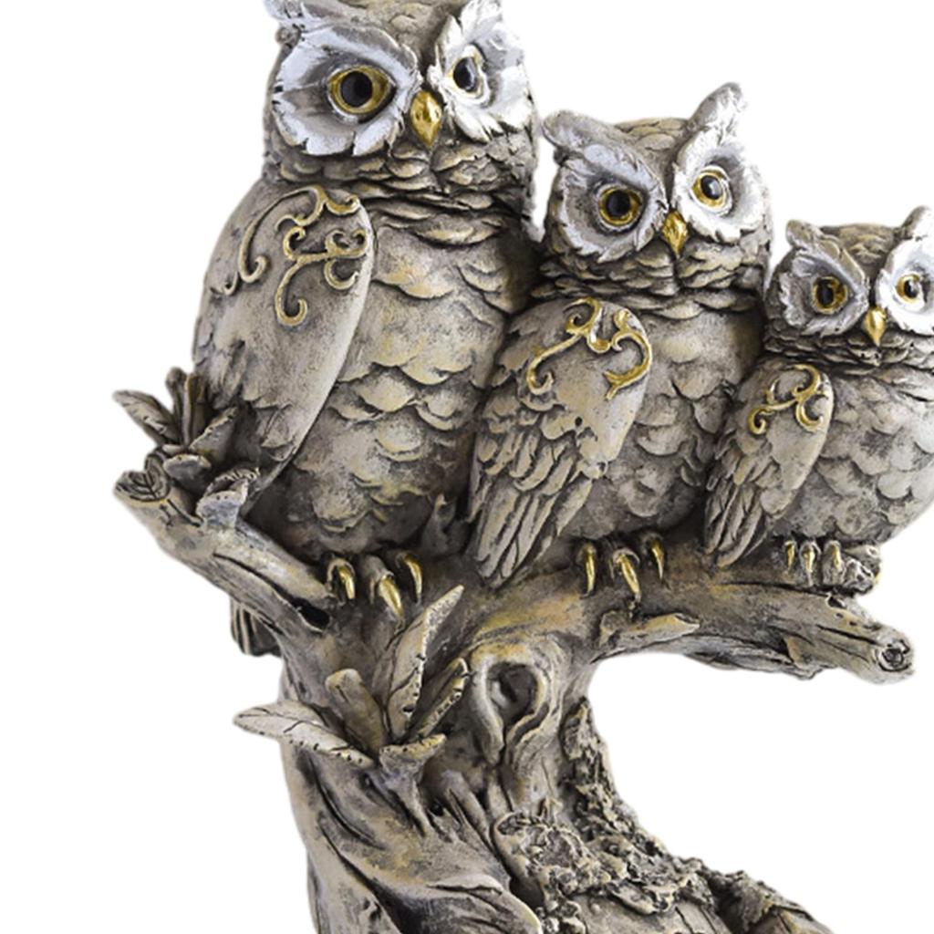 Owl Figurines Miniature Figurine Modern Owl Sculpture for Bedroom Table Centerpiece Farmhouse Decoration Housewarming Gifts