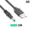1 Pezzo Connettore Adattatore Spina AC Maschio USB a Jack DC 5.5X2.1mm 5.5X2.5mm Cavo di Alimentazione Convertitore Interfaccia Caricabatterie