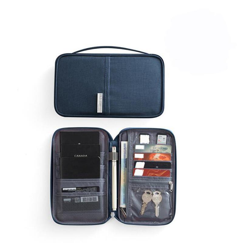 Multifunctional Briefcase Office Waterproof Document Storage Bag Business Trip Bank Card Passport Organizer Travel Accessory