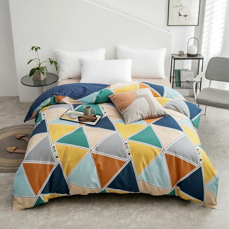 Abstract Stripes Waves Duvet Cover Geometric Pattern Queen Size Bedding 100% Cotton Quilt Cover with Zipper for Kids Adults