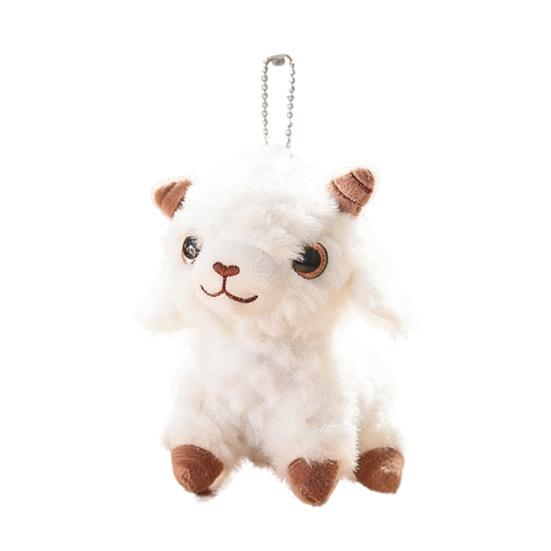 

Плюшева овечка Брелок Маленька м яка сільськогосподарська тварина Шарм для сумки Мила мультяшна лялька ягня Підвіска для гаманця Сумки Рюкзака Аксесуар білий