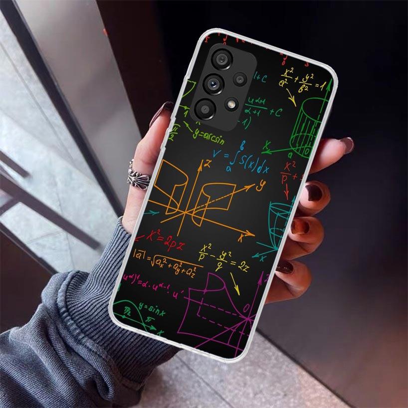 Physics Chemical Mathematics Phone Case For Samsung Galaxy A12 A52S A42 A32 A22 A51 A50 Note 20 Ultra 10 S10 Plus A71 A70 A31 A3