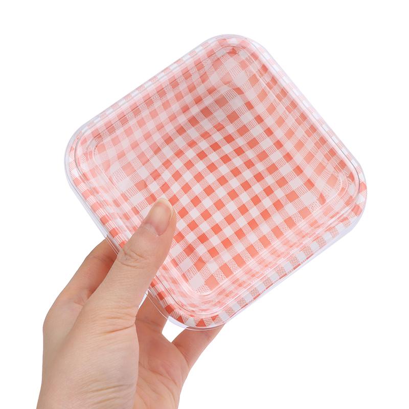 10 Stück Plastik Kuchen Mousse Dessertbecher Joghurt Lebensmittelbehälter mit klarem Deckel Melaleuca Mousse Gebäck Kuchenbox Verpackungsbox