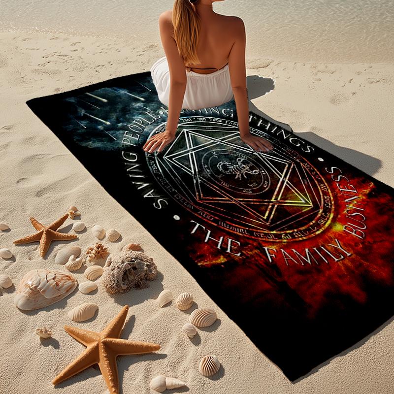Natural Symbolism Beach Towel, Super Soft Microfiber, Gift for Her/Him, Birthday, for Pool, Beach, Travel, Home Decor Fan Gifts