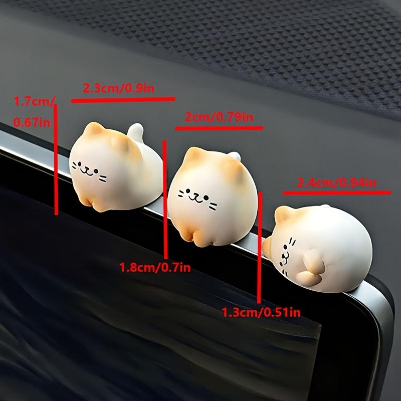 3Pcs Cute Cat Car Accessories Kitten Figurines Dashboard Decor Center Console Interior Ornament