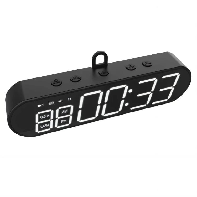 Fitnessstudio Uhr Timer Stoppuhr Countdown/Hochzählen Trainings-Timer Intervalluhr mit Summer 1 gray