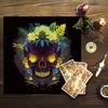 Fashion Skull Flower Tablecloth Colorful  Oil Resistant Decorative  Tapestry Home Decor Kitchen